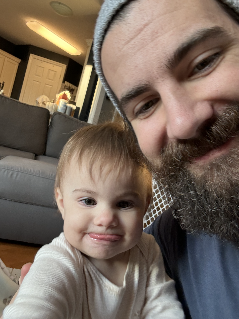 Zoe taking a selfie with me.